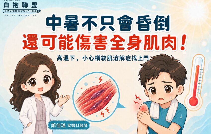 高溫不只是中暑！嚴重熱中暑恐併發橫紋肌溶解症